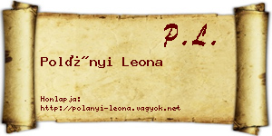 Polányi Leona névjegykártya